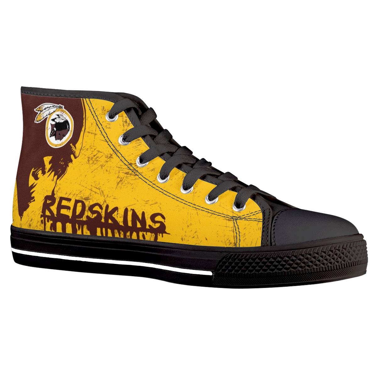 Women's Washington Redskins High Top Canvas Sneakers 004